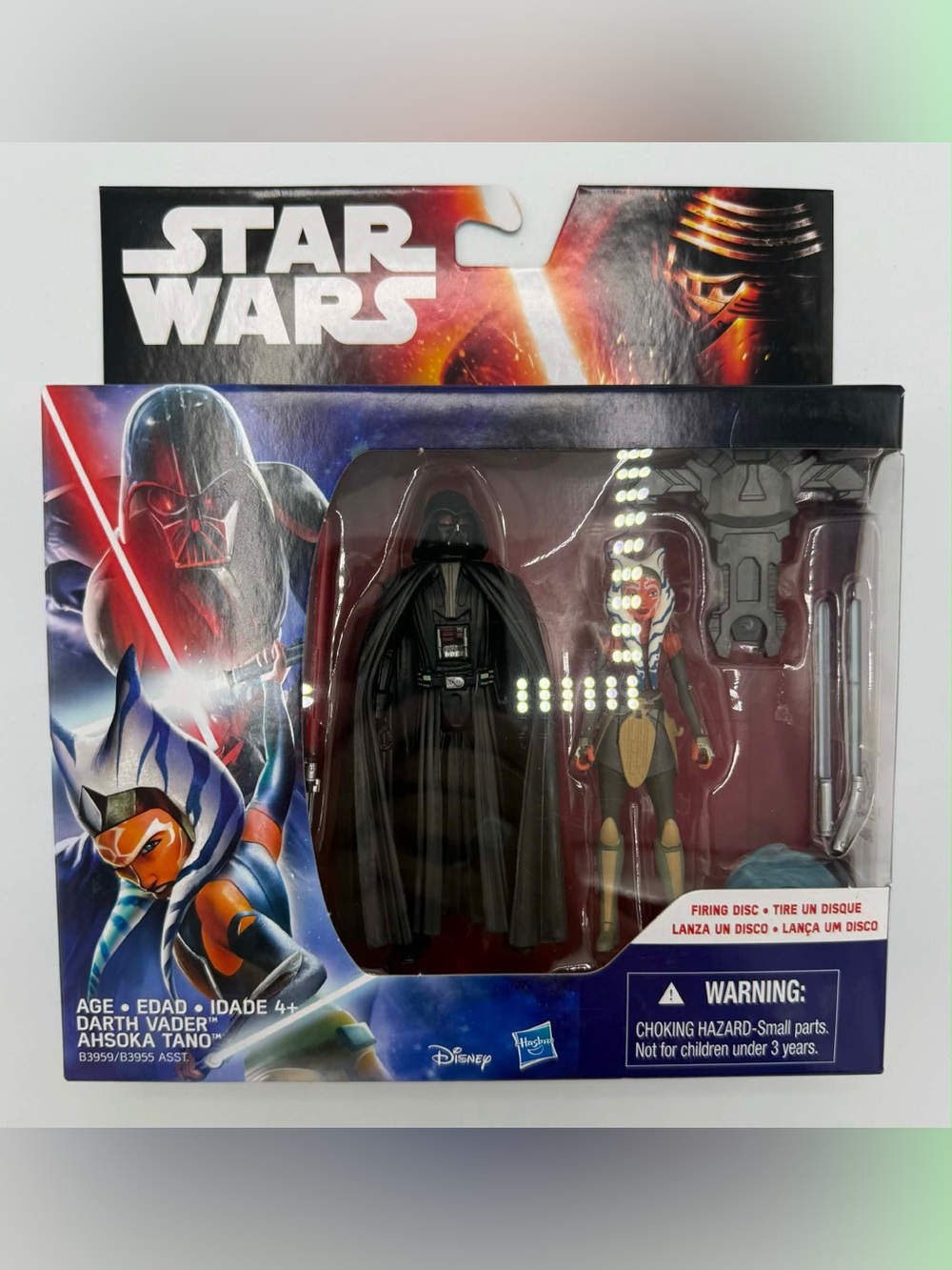 STAR WARS REBELS DARTH VADER AHSOKA TANO FIGURE SET HASBRO 2015 NEW SEALED !